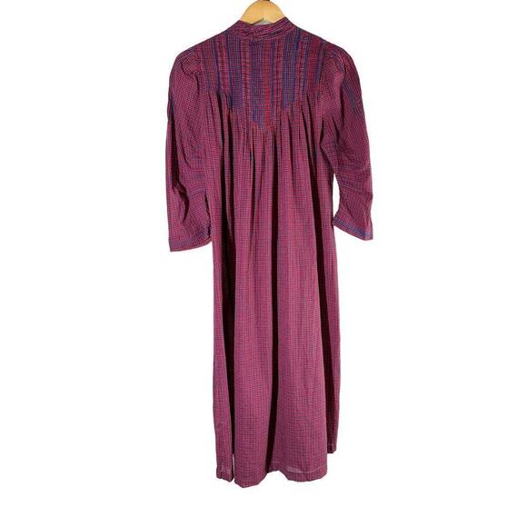 DÔEN Ranger Belted Organic Cotton Midi Dress Rossendale Valley Plaid Size Small - Picture 3 of 15